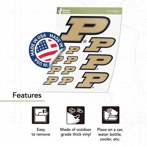 Desert Cactus Purdue University Sticker Boilermakers Vinyl Decals Laptop Water Bottle Car Scrapbook T3 (Type 3-1) in Saudi Arabia
