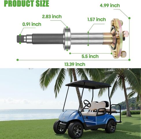 10L0L Golf Cart Rear Axle Shaft Assembly (Short) Driver Side Rear Axle Replacement OEM# JW2-G6520-01 JW1-G4156-00 JW1-F2176-09 JW1-F53T0-09, Fits for Yamaha G29 Electric Golf Cart 2007-2016 in Saudi Arabia