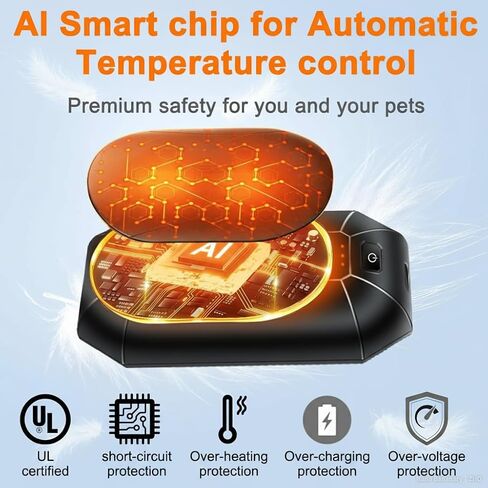 Hand Warmers 2 Pack, Rechargeable Electric Hand Warmers, 20Hrs Long Safe Heat, Portable Pocket Heater, Stocking Stuffers Gifts for Christmas, Outdoor, Hunting, Golf, Camping Accessories in Saudi Arabia