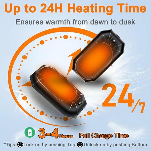 Hand Warmers 2 Pack, Rechargeable Electric Hand Warmers, 20Hrs Long Safe Heat, Portable Pocket Heater, Stocking Stuffers Gifts for Christmas, Outdoor, Hunting, Golf, Camping Accessories in Saudi Arabia