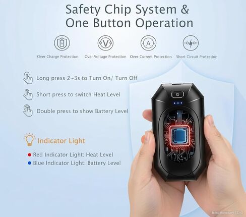 Hand Warmers 2 Pack, Rechargeable Electric Hand Warmers, 20Hrs Long Safe Heat, Portable Pocket Heater, Stocking Stuffers Gifts for Christmas, Outdoor, Hunting, Golf, Camping Accessories in Saudi Arabia