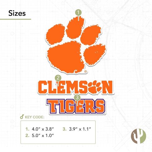 Desert Cactus Clemson University Sticker Tigers Vinyl Decals Laptop Water Bottle Car Scrapbook T5 (Type 5-1) in Saudi Arabia