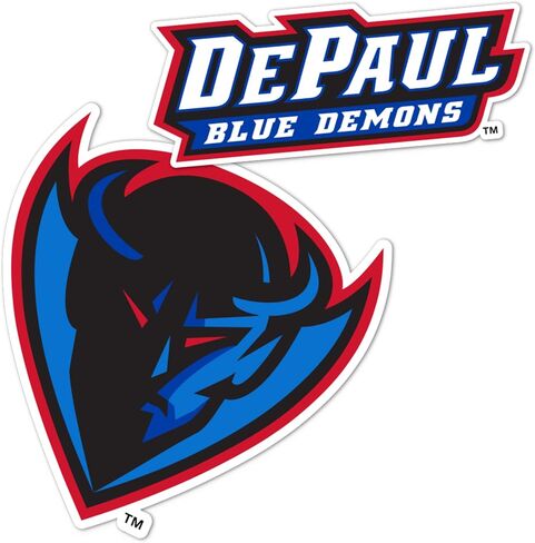 Desert Cactus DePaul University Sticker Blue Demons Vinyl Decal Laptop Water Bottle Car Scrapbook (4 Inch Set V1) in Saudi Arabia
