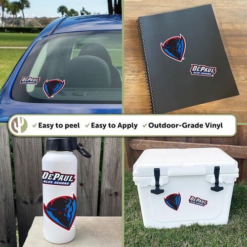 Desert Cactus DePaul University Sticker Blue Demons Vinyl Decal Laptop Water Bottle Car Scrapbook (4 Inch Set V1) in Saudi Arabia