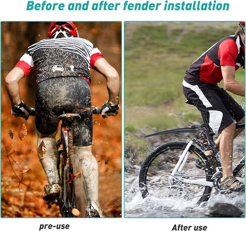 حاجز الدراجة، واقي الطين العالمي سريع التفكيك للدراجات لجميع الدراجات الجبلية/دراجات الطريق/MTB، مناسب للأحجام 24-29 بوصة (الحاجز الخلفي) in Kuwait