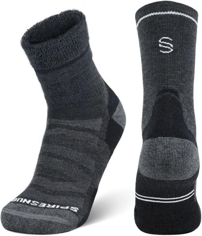 Thick Thermal Merino Wool Hiking Socks, Full Cushion Winter Socks, Anti Blister & Moisture Wicking, for Men & Women in Kuwait