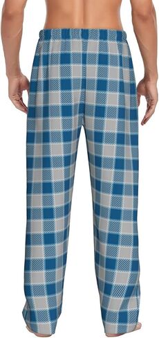 Men's Pajama Pants Comfy Lightweight Plaid Drawstring Pajama Lounge Sleep Pants with Pockets in Saudi Arabia