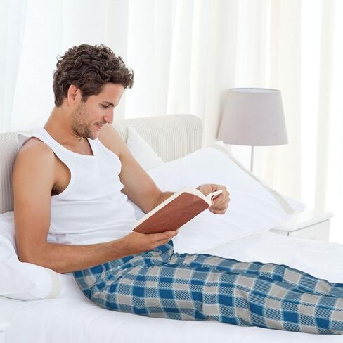 Men's Pajama Pants Comfy Lightweight Plaid Drawstring Pajama Lounge Sleep Pants with Pockets in Saudi Arabia