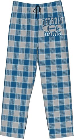 Men's Pajama Pants Comfy Lightweight Plaid Drawstring Pajama Lounge Sleep Pants with Pockets in Saudi Arabia