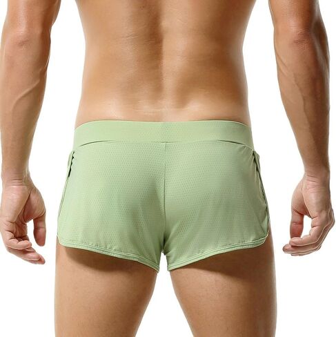 ملابس داخلية للرجال بحزام جوك، شورت شبكي منقسم من الجانب للجري، شورت بيجامة نشط in Kuwait