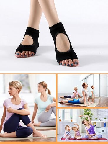 2 Pairs Women Yoga Socks US 5.5-9 Non-Slip Pilates in Saudi Arabia