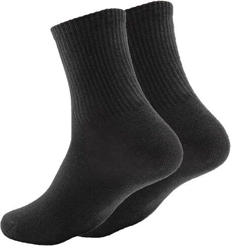 Crew Socks for Men Women Ribbed Mid Calf Everyday Athletic Casual Work Gym Travel Basics in Saudi Arabia
