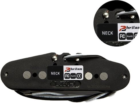 Pro ST Staggered Vintage Alnico 5 Single Coil Middle/50mm Pickup 5.6K for Strat Style Electric Guitar,Black in Kuwait