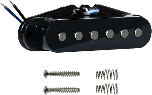 Pro ST Staggered Vintage Alnico 5 Single Coil Middle/50mm Pickup 5.6K for Strat Style Electric Guitar,Black in Kuwait