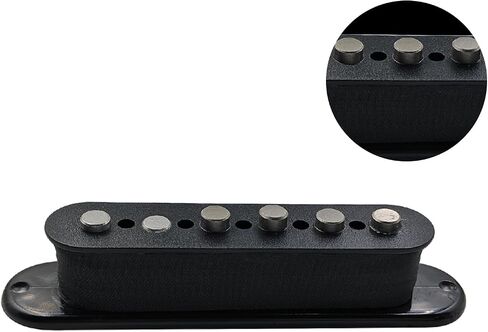 Pro ST Staggered Vintage Alnico 5 Single Coil Middle/50mm Pickup 5.6K for Strat Style Electric Guitar,Black in Kuwait