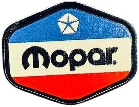 دبوس سداسي طية صدر السترة يحمل شعار Mopar RWB - شارة كرايسلر باللون الأحمر والأبيض والأزرق مع Pentastar | تحصيل السيارات | صنع في الولايات المتحدة الأمريكية in Kuwait