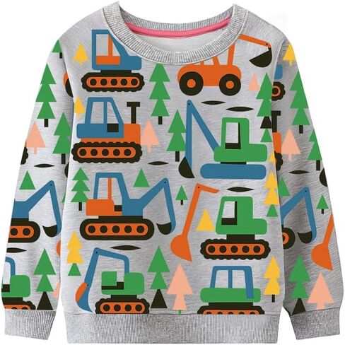 Boys Cotton Crewneck Sweatshirt Size 2-10 Years Toddler Boys Kid Graphic Shirts in Saudi Arabia