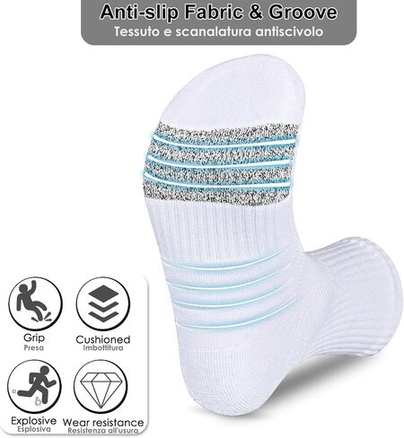 6-Pair Cushion Sports Socks Men Women Running Sock Breathable Anti-blister Tennis Hiking Cycling Basketball in Saudi Arabia