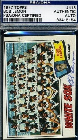 Bob Lemon Sox Signed Psa/dna 1977 Topps Certified Authentic Autograph - Autographed Baseball Cards in Saudi Arabia