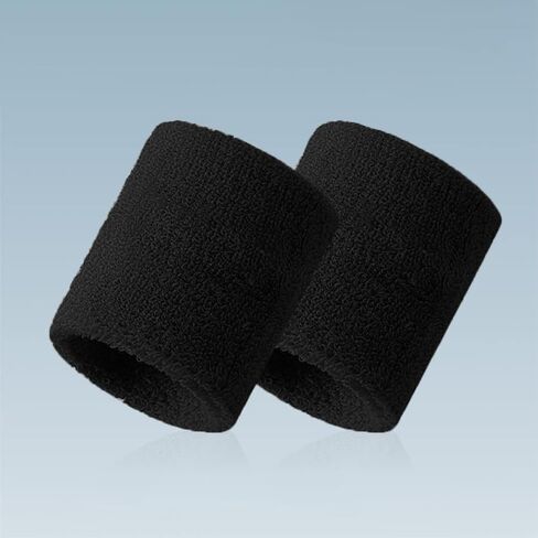 Sweatbands Sports Wristband for Men & Women - Moisture Wicking Athletic Cotton Terry Cloth Sweatband for Tennis, Basketball, Running, Gym, Working Out in Saudi Arabia