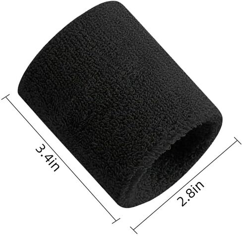 Sweatbands Sports Wristband for Men & Women - Moisture Wicking Athletic Cotton Terry Cloth Sweatband for Tennis, Basketball, Running, Gym, Working Out in Saudi Arabia