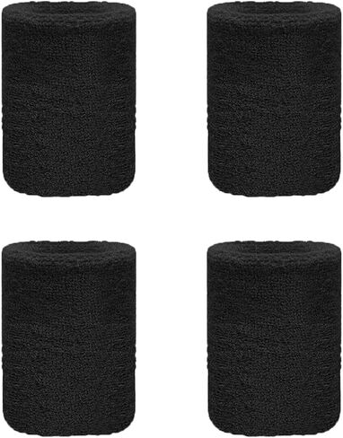 Sweatbands Sports Wristband for Men & Women - Moisture Wicking Athletic Cotton Terry Cloth Sweatband for Tennis, Basketball, Running, Gym, Working Out in Saudi Arabia