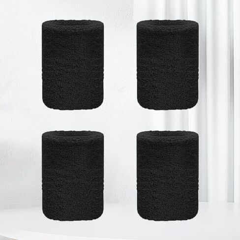 Sweatbands Sports Wristband for Men & Women - Moisture Wicking Athletic Cotton Terry Cloth Sweatband for Tennis, Basketball, Running, Gym, Working Out in Saudi Arabia