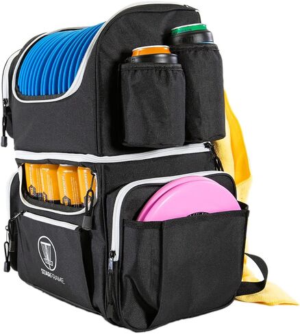 STAR FRAME Brick 3.0 Disc Golf Bag With Cooler | Large Insulated Built-in Cooler with 24-Can Capacity | 16-Disc Frisbee Golf Backpack | Light Durable Black Disc Golf Bag | Huge Storage & Putter Pocket in Saudi Arabia
