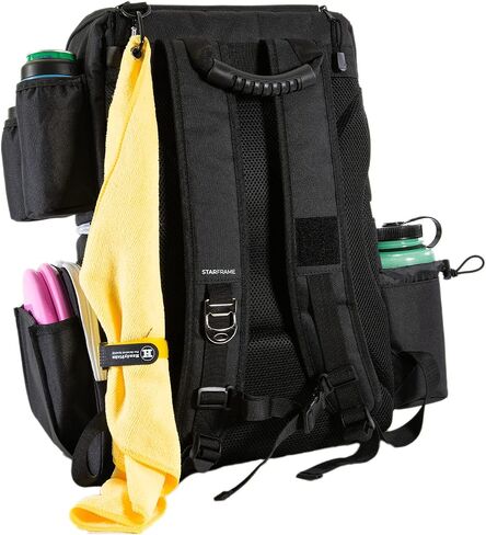 STAR FRAME Brick 3.0 Disc Golf Bag With Cooler | Large Insulated Built-in Cooler with 24-Can Capacity | 16-Disc Frisbee Golf Backpack | Light Durable Black Disc Golf Bag | Huge Storage & Putter Pocket in Saudi Arabia
