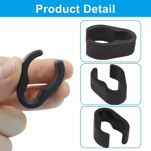 10Pcs Microphone Cable Clip, Durable Plastic Mic Clamps Microphone Stand Cable Holders, Universal Mic Boompole Clips for Setup/Fits 20mm Diameter Poles(20mm) in Saudi Arabia