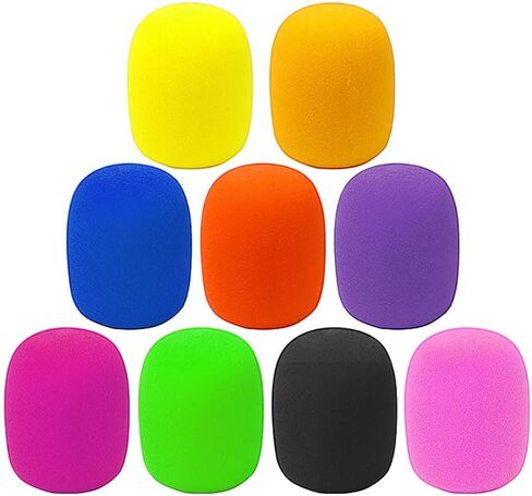 10 Pcs Large Microphone Foam Covers Small Microphone Windscreens Microphone Protective Covers for Standard Handheld Microphones in Saudi Arabia