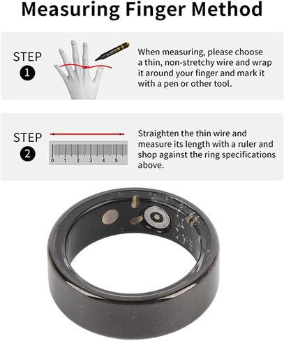 Smart Ring, BT Health Tracker Fitness Ring with Step Counter, Multiple Sports Modes for Health Monitor Men Women in Saudi Arabia