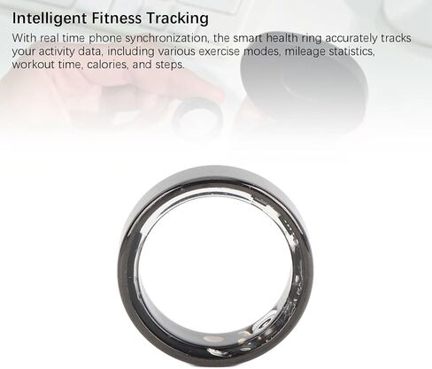 Smart Ring, BT Health Tracker Fitness Ring with Step Counter, Multiple Sports Modes for Health Monitor Men Women in Saudi Arabia