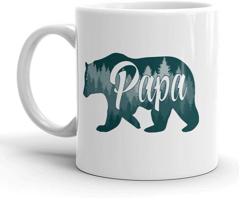 Crazy Dog T-Shirts Papa Bear Trees Mug Cool Fathers Day Coffee Cup - 11oz in Saudi Arabia