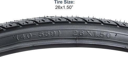 YUNSCM 2-PCS 26" إطارات دراجة 26x1.50/40-559 متوافقة مع إطارات دراجة الطرق 26x1.50 26X1.5 (Y-1471) in Saudi Arabia