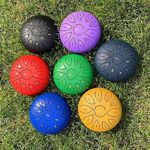 Vilihkc Steel Tongue Drum 11 Notes 6 Inches Dia Lotus type Hand Drum Healing Drum Percussion Drums Instrument Steel Drum C-Key Handpan Drum in Kuwait