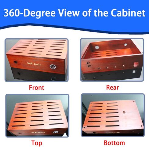 هيكل احترافي لاستوديو الصوت من جانب واحد لتبديد الحرارة، هيكل إمداد مضخم الطاقة DIY PSU Preamp Amp Enclosure Headphone Case Desk AmplifyBox HiFi in Kuwait