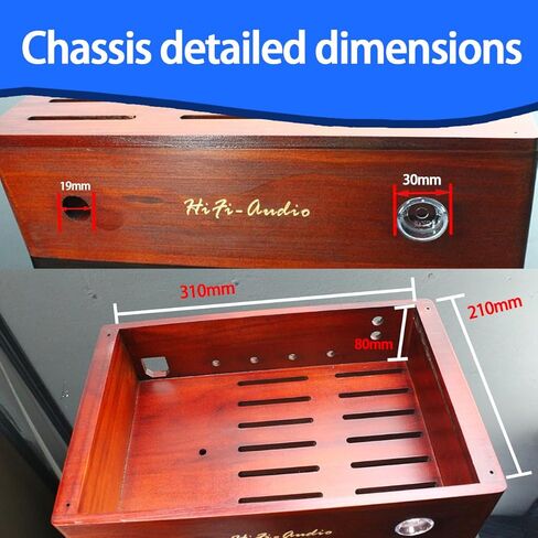 هيكل احترافي لاستوديو الصوت من جانب واحد لتبديد الحرارة، هيكل إمداد مضخم الطاقة DIY PSU Preamp Amp Enclosure Headphone Case Desk AmplifyBox HiFi in Kuwait