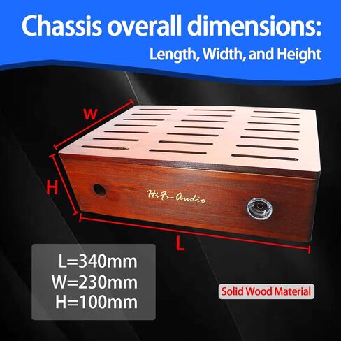 هيكل احترافي لاستوديو الصوت من جانب واحد لتبديد الحرارة، هيكل إمداد مضخم الطاقة DIY PSU Preamp Amp Enclosure Headphone Case Desk AmplifyBox HiFi in Kuwait