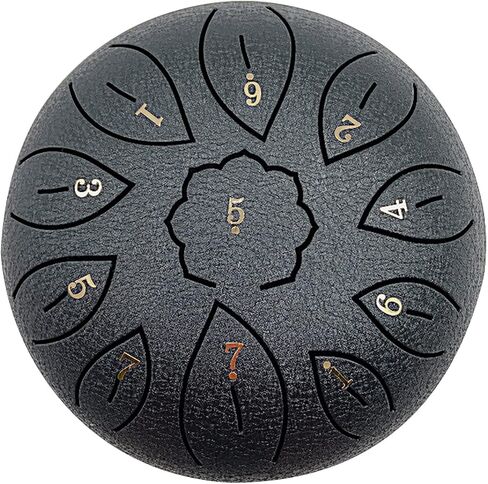 Vilihkc Steel Tongue Drum 11 Notes 6 Inches Dia Lotus type Hand Drum Healing Drum Percussion Drums Instrument Steel Drum C-Key Handpan Drum in Kuwait