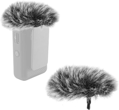 2 Pack Mic Windscreen for DJI 2, Furry Wind Muff Foam Cover Pop Filter for Microphone (Grey) in Saudi Arabia