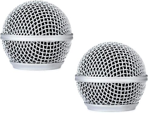 SM58 RK143G Replacement Grille for Shure SLXD24D/SM58 Dual Wireless System with 2 SLXD2/58 Handheld Transmitters 2-Pack, with Windscreen, Silver Color, 2 Pack in Kuwait