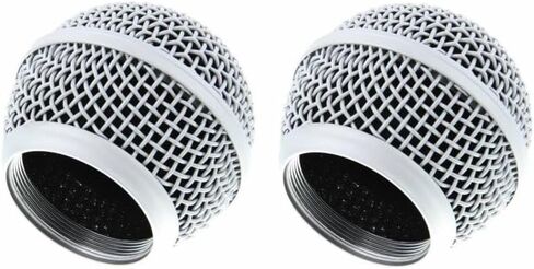 SM58 RK143G Replacement Grille for Shure SLXD24D/SM58 Dual Wireless System with 2 SLXD2/58 Handheld Transmitters 2-Pack, with Windscreen, Silver Color, 2 Pack in Kuwait