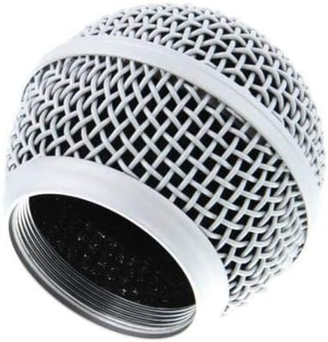 SM58 RK143G Replacement Grille for Shure SLXD24D/SM58 Dual Wireless System with 2 SLXD2/58 Handheld Transmitters 2-Pack, with Windscreen, Silver Color, 2 Pack in Kuwait