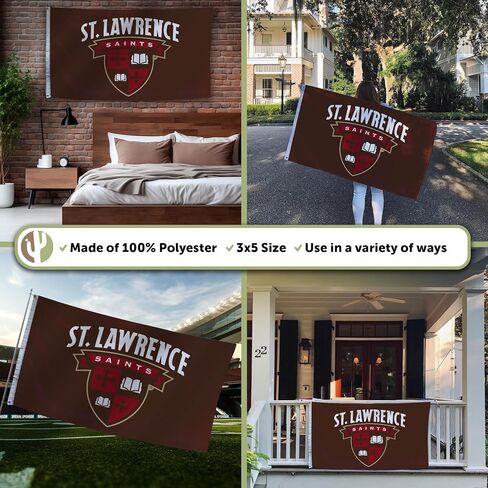 Desert Cactus St. Lawrence University SLU Flag - 3 x 5 Feet Saints Banner, Indoor/Outdoor Durable Fabric, 100% Polyester Design (Style 1) in Saudi Arabia