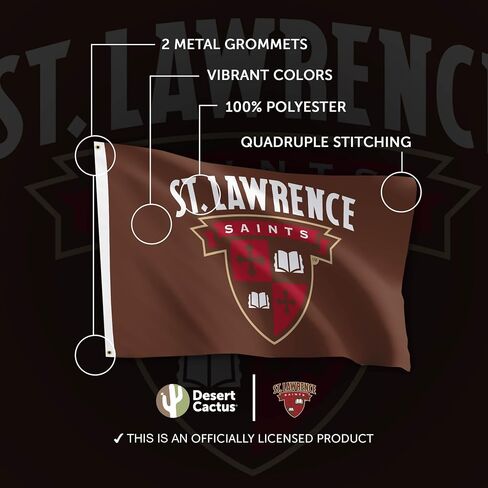 Desert Cactus St. Lawrence University SLU Flag - 3 x 5 Feet Saints Banner, Indoor/Outdoor Durable Fabric, 100% Polyester Design (Style 1) in Saudi Arabia