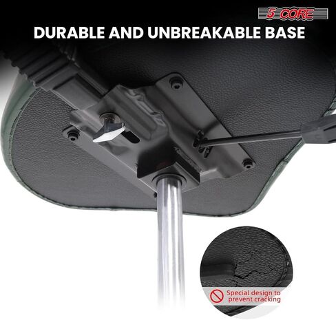5 CORE Drum Throne 4" Cushion Padded Comfortable Guitar Stool w Backrest Airlift Height Adjustable 18-24" Drummer 441Lb Capacity Seat for Adults and Kids Black - DS CH BLK Rest-LVR in Saudi Arabia