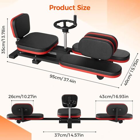 330LBS Heavy Duty Leg Stretcher Machine - Steel Frame Split Trainer with Adjustable Soft Padding, Flexibility Stretching Equipment for Home Gym, Dance & Yoga in Saudi Arabia