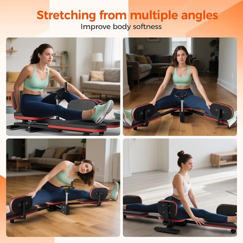 330LBS Heavy Duty Leg Stretcher Machine - Steel Frame Split Trainer with Adjustable Soft Padding, Flexibility Stretching Equipment for Home Gym, Dance & Yoga in Saudi Arabia