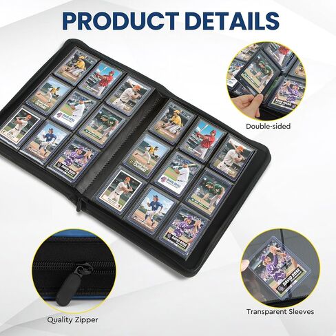 Top Loader Card Binder 4 Pocket with Sleeves Holds 112 Top Loaders Storage, Trading Cards Collector Album, Sports Cards YGO MTG TCG, Collection Folder Collectible Games (FOR TOP LOADERS ONLY) in Kuwait